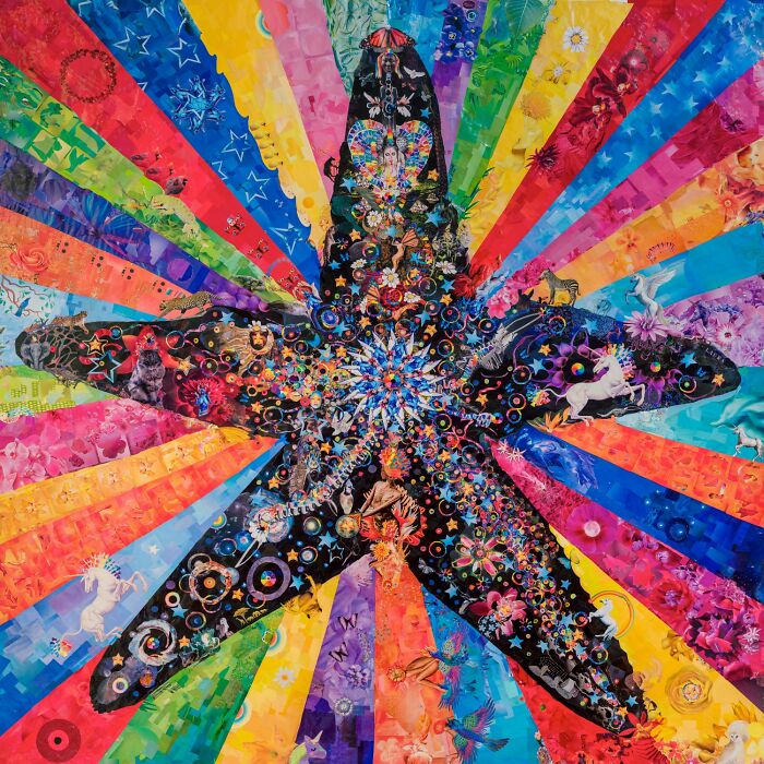 I Traced My Legs To Create A Giant Rainbow Collage (10 Pics)