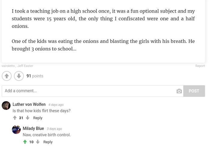 @milady Blue: Thanks For The Legend Comment. I Lost My Absolute S**t That Day Xd