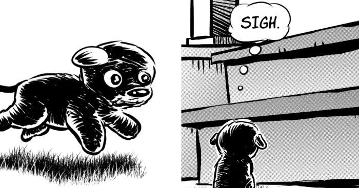 I Make Comics About My Foster Dogs (4 Pics)