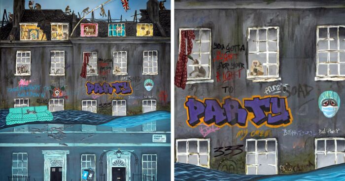 I Illustrated Boris And Partygate At Downing Street (5 Pics)