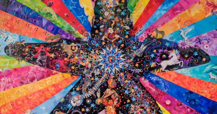 I Traced My Legs To Create A Giant Rainbow Collage (10 Pics)