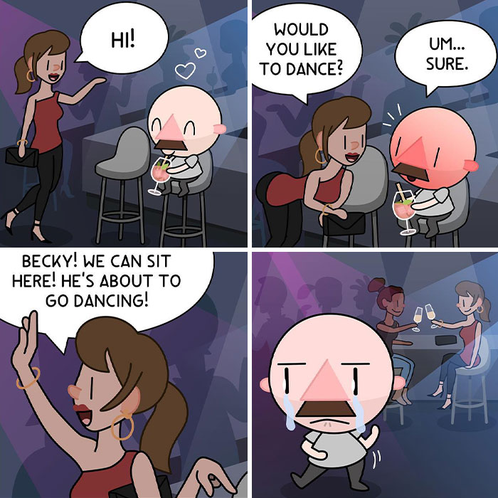 Artist Draws Funny, Awkward, And Embarrassing Life Situations Featuring An Exaggerated Version Of Himself (30 Comics)