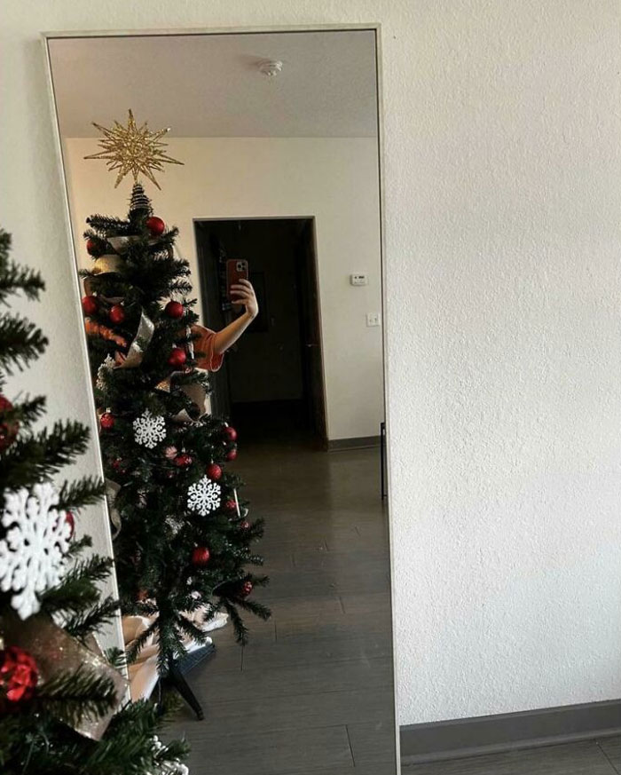 This Christmas Tree Has A Mirror They'd Like To Sell You