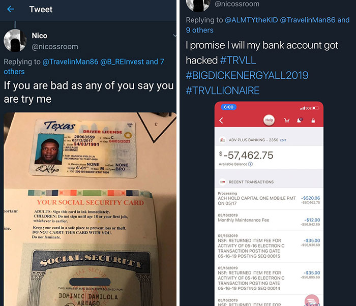 The Result Of Posting Your Driver's License And Social Security Number On Twitter