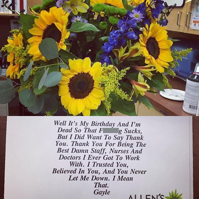 My Sister's Boss Passed Away Several Months Ago, But Before She Did, She Arranged To Have This Sent To Her Staff