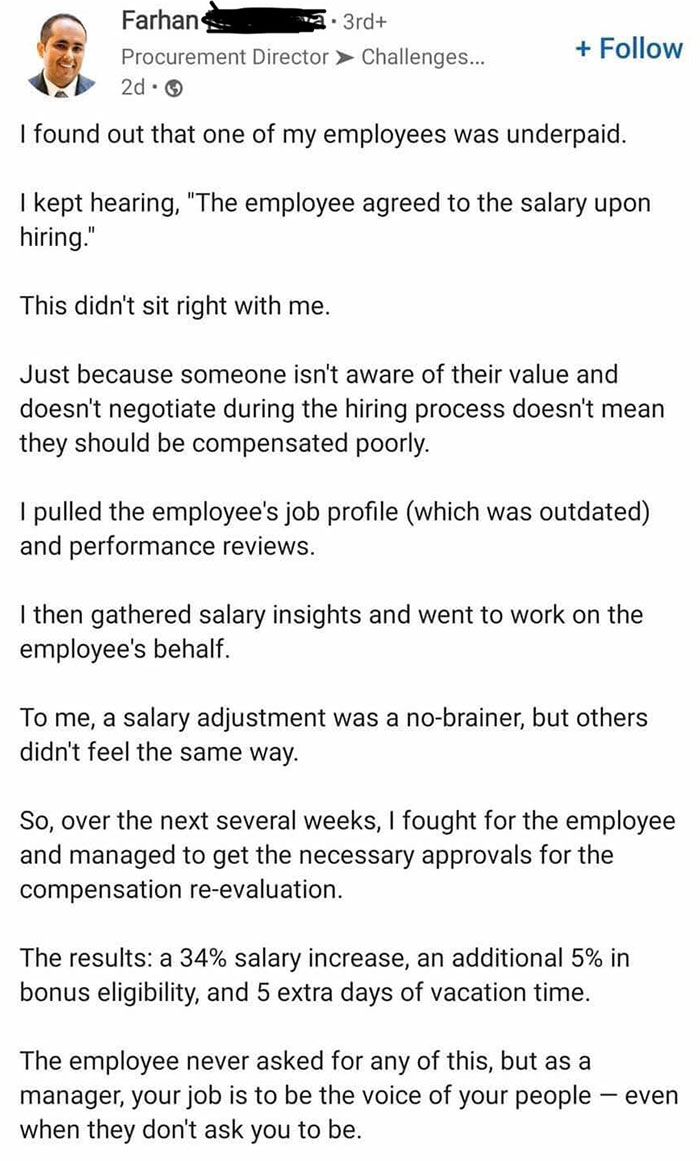 Manager Helps His Employee Get A Raise