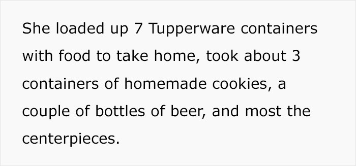 "Who The Hell Does This?": Bride Is Flabbergasted To Discover A Wedding Guest Took 10 Containers Of Food From The Wedding And Left A $5 Gift "Who The Hell Does This?": Bride Is Flabbergasted To Discover A Wedding Guest Took 10 Containers Of Food From The Wedding And Left A $5 Gift