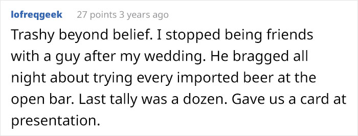 "Who The Hell Does This?": Bride Is Flabbergasted To Discover A Wedding Guest Took 10 Containers Of Food From The Wedding And Left A $5 Gift "Who The Hell Does This?": Bride Is Flabbergasted To Discover A Wedding Guest Took 10 Containers Of Food From The Wedding And Left A $5 Gift
