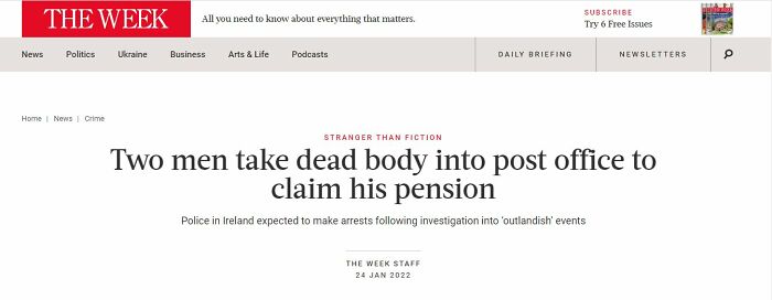 Two Irishmen Walk Into A Post Office . . .