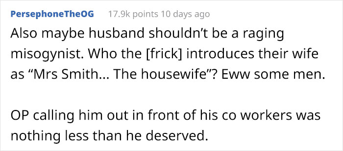 Woman Who Works A Full-Time Job Gets Called "Housewife" By Her Husband, Laughs Hysterically, "Embarrasses" Him In Front Of Coworkers