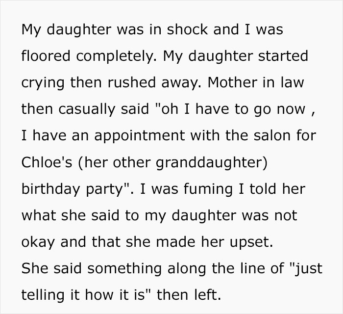MIL Keeps Criticizing Daughter’s Performances Right To Her Face, Family Drama Ensues When Mom Tells Husband To Stop Inviting Her MIL Keeps Criticizing Daughter’s Performances Right To Her Face, Family Drama Ensues When Mom Tells Husband To Stop Inviting Her