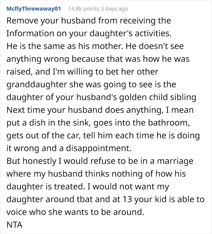 MIL Keeps Criticizing Daughter’s Performances Right To Her Face, Family Drama Ensues When Mom Tells Husband To Stop Inviting Her MIL Keeps Criticizing Daughter’s Performances Right To Her Face, Family Drama Ensues When Mom Tells Husband To Stop Inviting Her