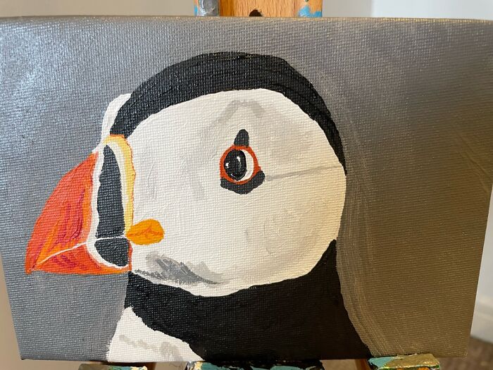 My Puffin Painting On Acrylic