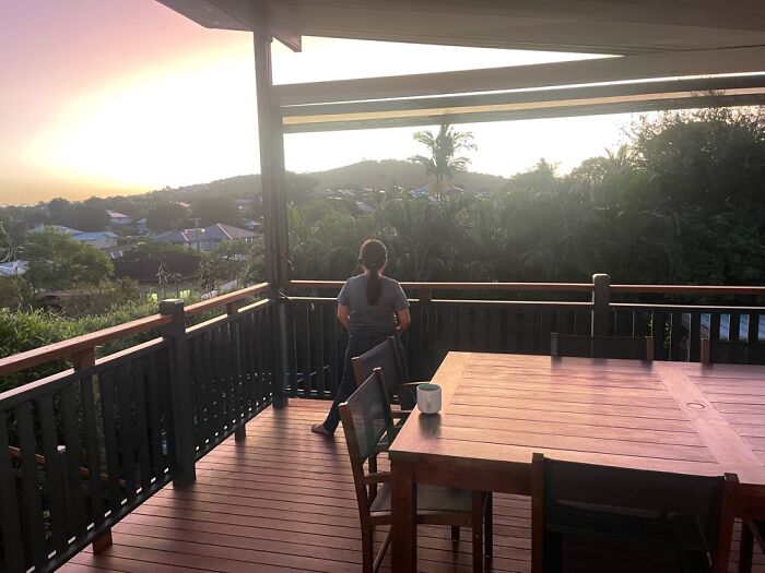 A Couple Of Days Ago. My Wife Enjoying The View At Dusk.