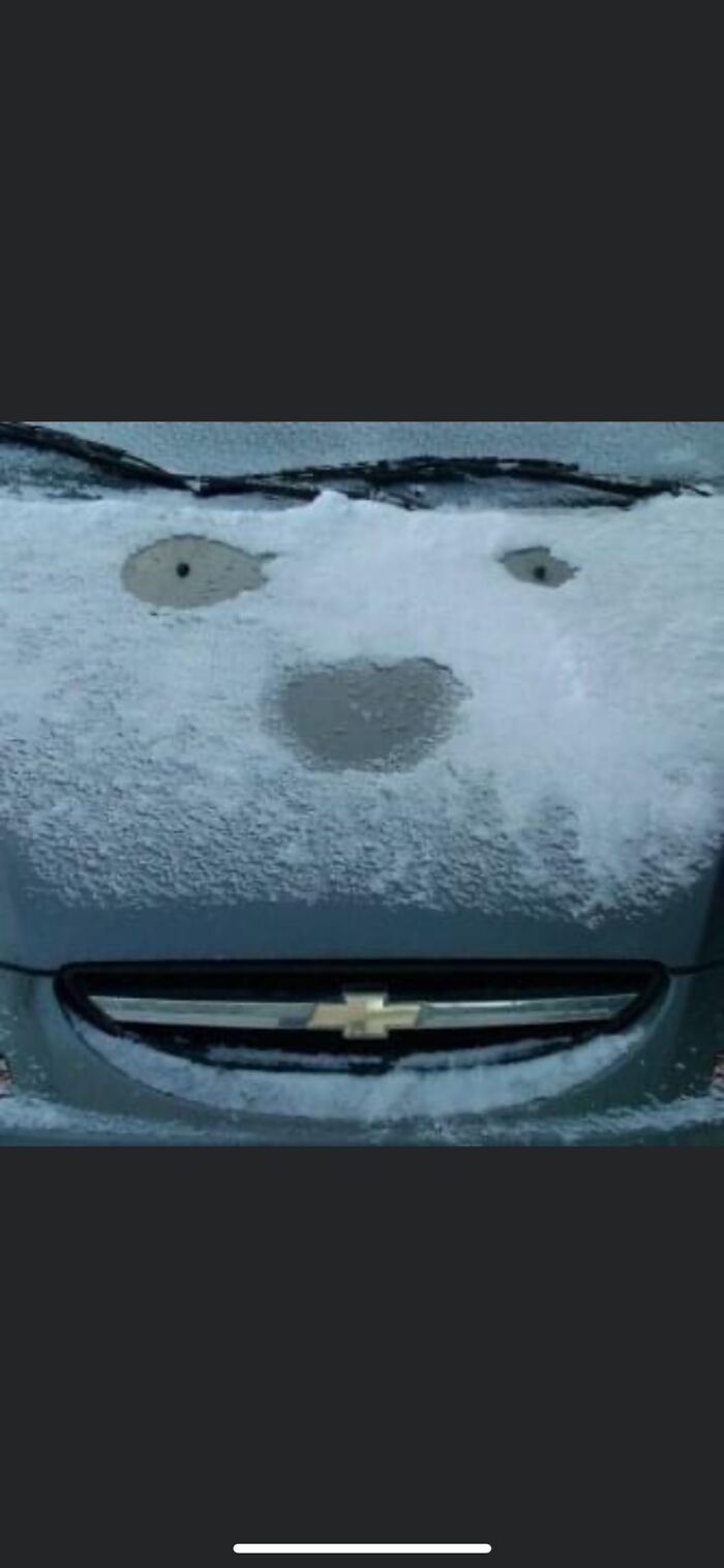 My Chevy Aveo Smiled At Me As The Snow Stared To Melt