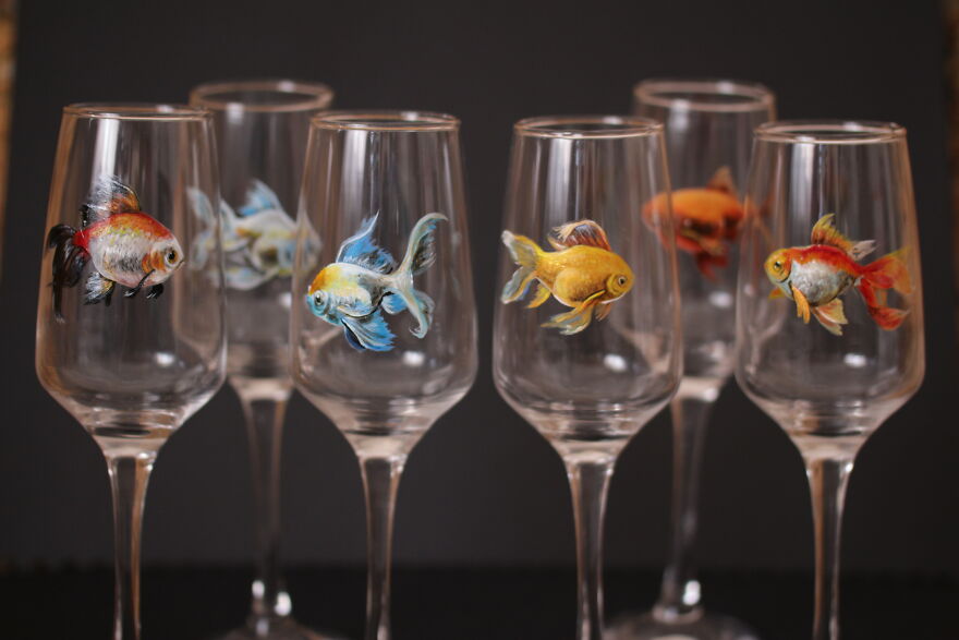 My First Set Of Glasses I Painted