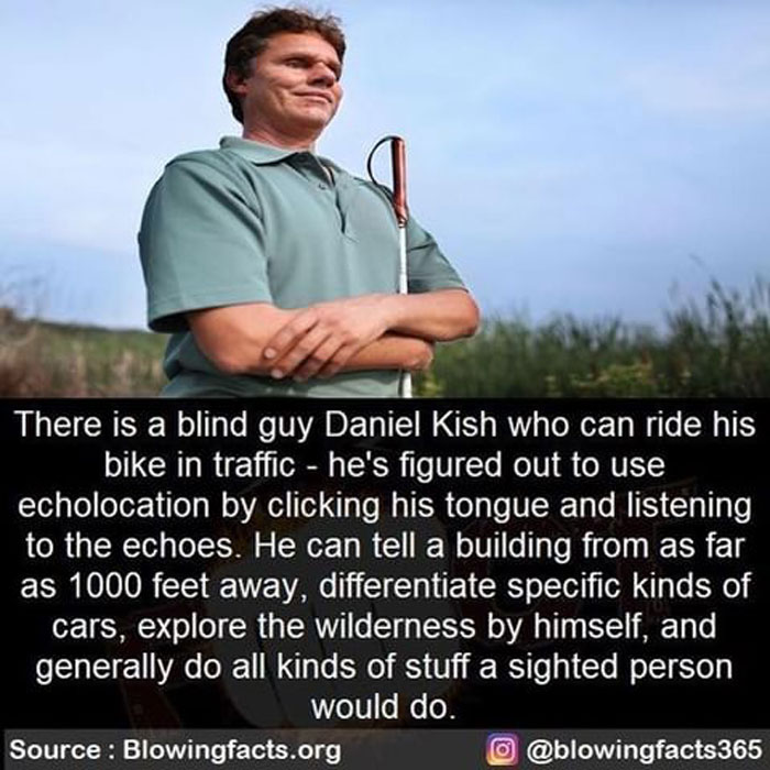 Blind Man Riding A Bike