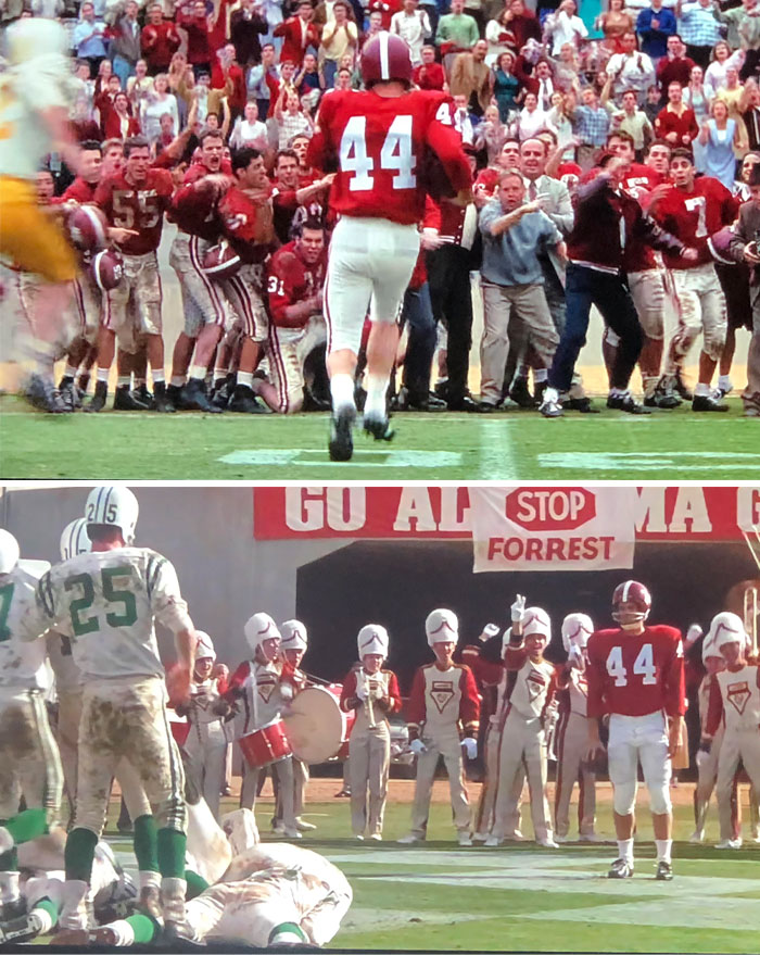 In Forrest Gump (1994), Because Forrest Is So Fast, Nobody Can Tackle Him, Making Him The Only Player On Either Team To Have A Spotless Uniform