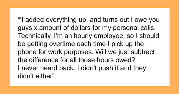 This Boss Wished His Employee To Pay For Personal Calls, Received A Requirement To Pay For Overtime Hours