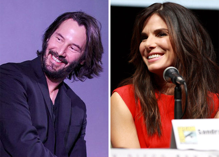 Keanu Reeves Turned Up At Sandra Bullock's Doorstep Unannounced With Champagne And Truffles After She Mentioned She'd Never Had Them