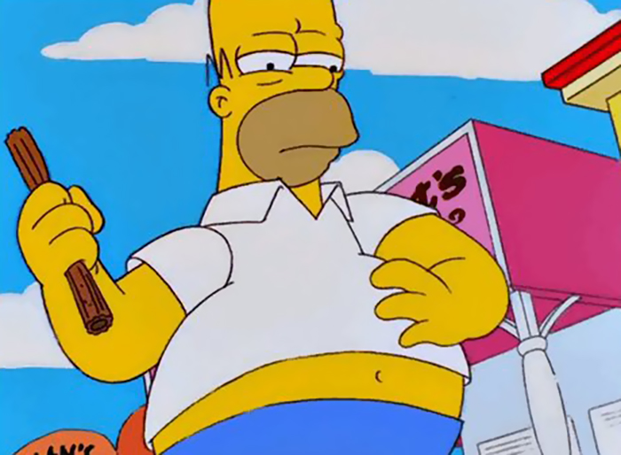 Homer Talks With His Stomach