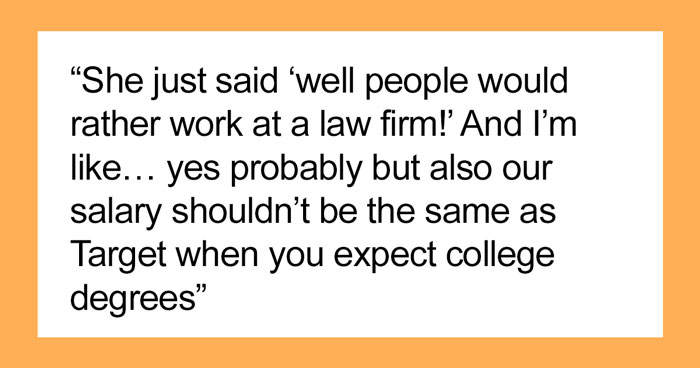 Admin Assistant Finds Out Target Employees Earn More Than Her $23/Hour Salary And Makes The Decision To Leave Her Law Firm