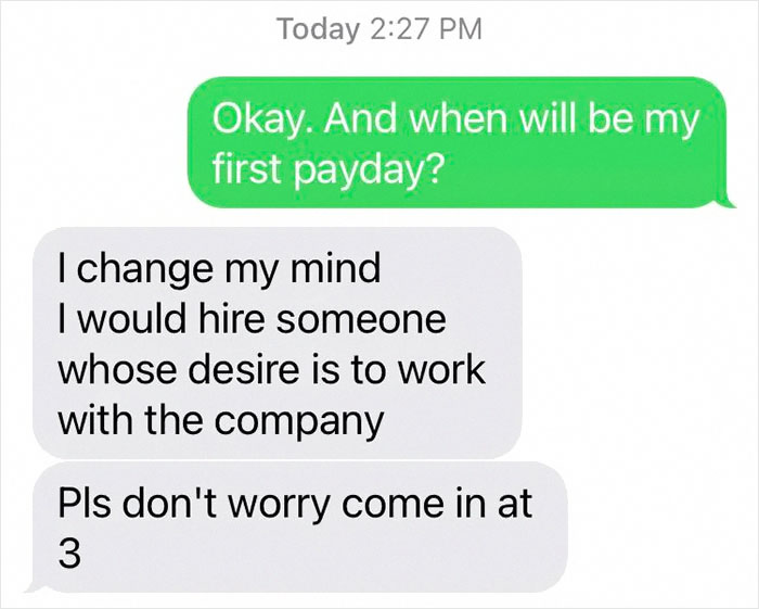 "Your Priority Is Only Pay": New Hire Asks About Pay, Manager Tells Him To Not Come In