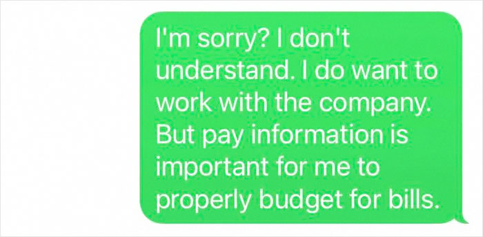 "Your Priority Is Only Pay": New Hire Asks About Pay, Manager Tells Him To Not Come In "Your Priority Is Only Pay": New Hire Asks About Pay, Manager Tells Him To Not Come In
