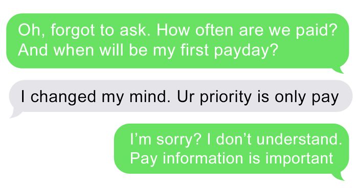 “Your Priority Is Only Pay”: New Hire Asks About Pay, Manager Tells Him To Not Come In