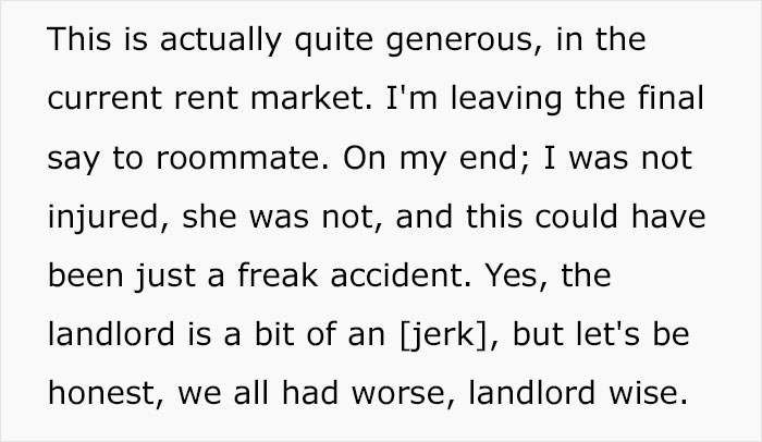 "Stop Complaining About Your Neighbors": Guy Maliciously Complies To Landlord's Request, Waits Until Neighbor Falls Through The Ceiling "Stop Complaining About Your Neighbors": Guy Maliciously Complies To Landlord's Request, Waits Until Neighbor Falls Through The Ceiling