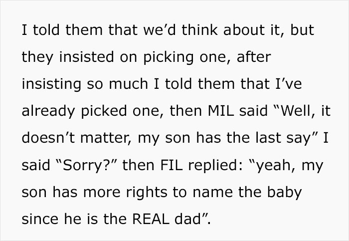 Gender Reveal Party Turns Sour After In-Laws Claim Their Son Has More Rights To Name The Baby “Since He Is The Real Dad” Gender Reveal Party Turns Sour After In-Laws Claim Their Son Has More Rights To Name The Baby “Since He Is The Real Dad”