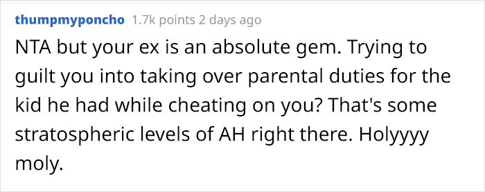 "Am I A Jerk For Saying That I Wouldn't Be Playing Mom With My Ex's Affair Baby?" "Am I A Jerk For Saying That I Wouldn't Be Playing Mom With My Ex's Affair Baby?"