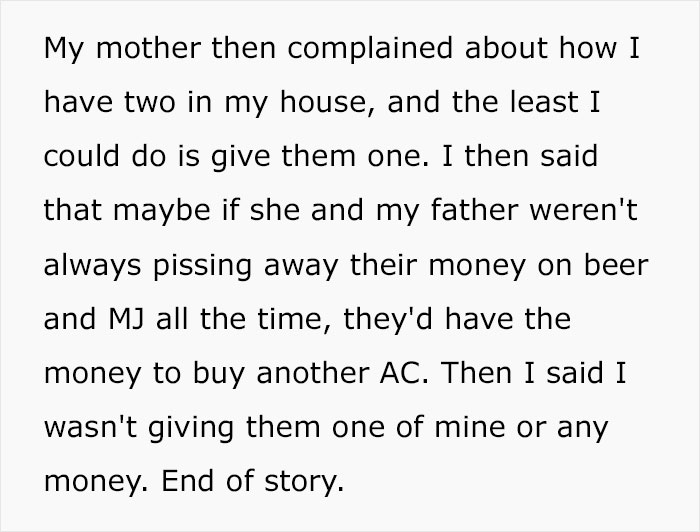 Guy Teaches His Narcissistic Parents A Lesson After They Demand He Trade Houses And Steal His Air Conditioners When He Refuses Guy Teaches His Narcissistic Parents A Lesson After They Demand He Trade Houses And Steal His Air Conditioners When He Refuses