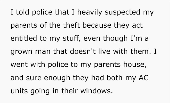 Guy Teaches His Narcissistic Parents A Lesson After They Demand He Trade Houses And Steal His Air Conditioners When He Refuses Guy Teaches His Narcissistic Parents A Lesson After They Demand He Trade Houses And Steal His Air Conditioners When He Refuses