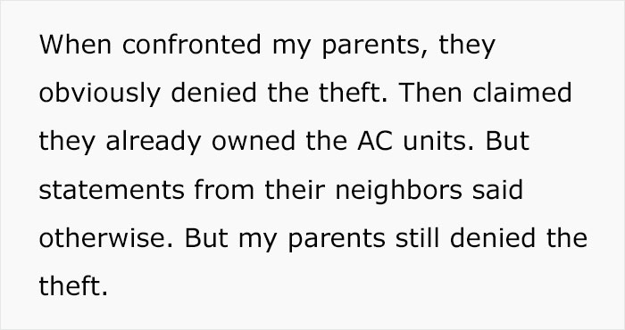 Guy Teaches His Narcissistic Parents A Lesson After They Demand He Trade Houses And Steal His Air Conditioners When He Refuses
