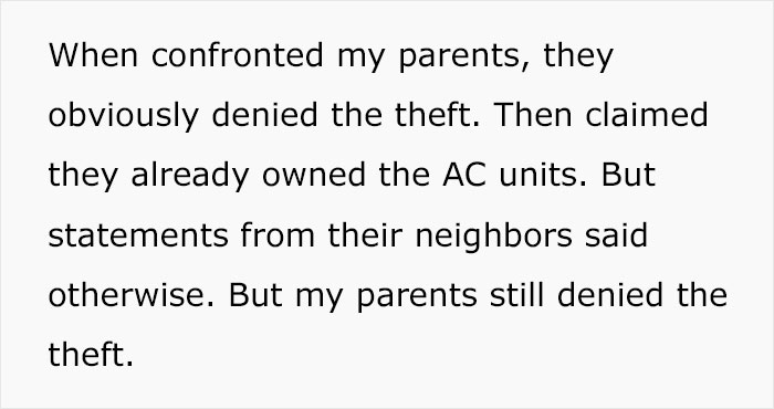 Guy Teaches His Narcissistic Parents A Lesson After They Demand He Trade Houses And Steal His Air Conditioners When He Refuses Guy Teaches His Narcissistic Parents A Lesson After They Demand He Trade Houses And Steal His Air Conditioners When He Refuses