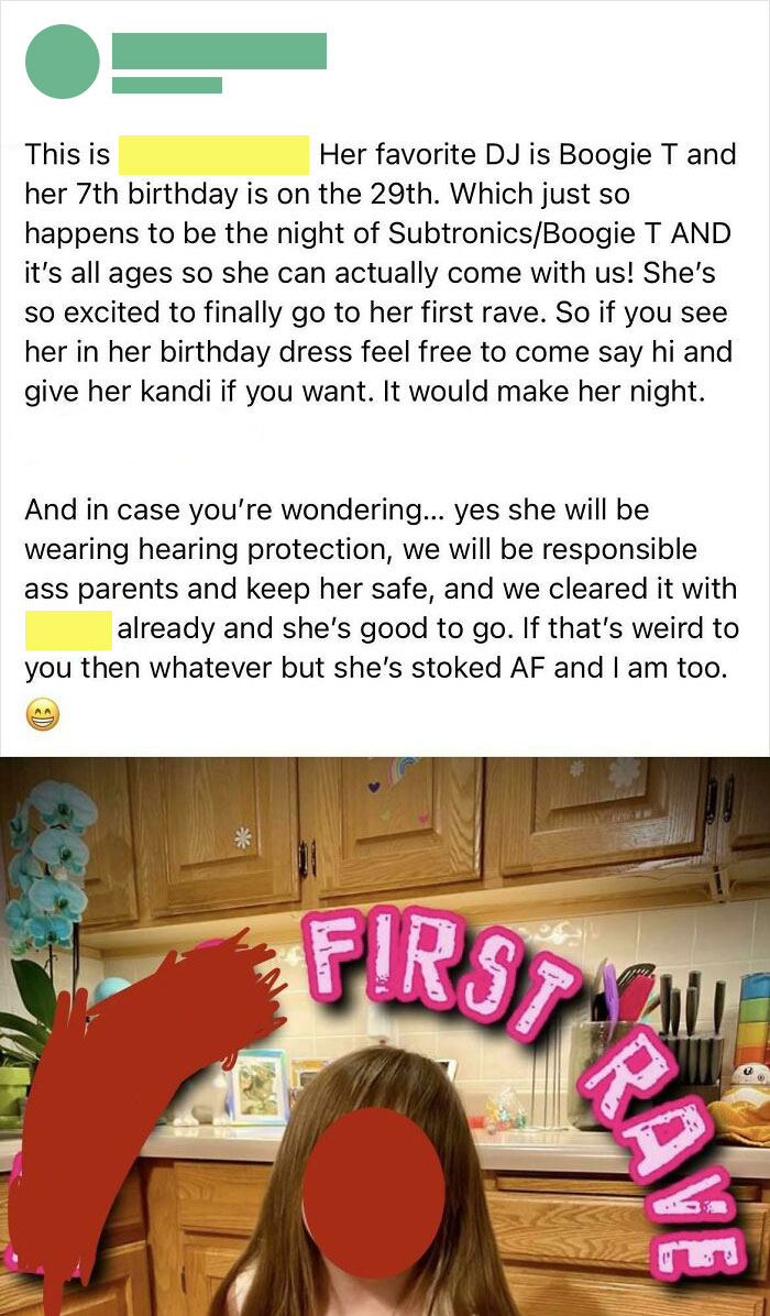 Negligent Parents Taking 7 Year Old To A Rave