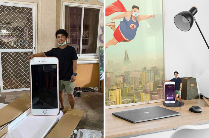 This Guy Who Accidentally Bought An iPhone Shaped Coffee Table Instead Of An iPhone