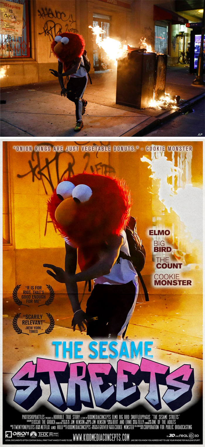 Elmo At The Riot