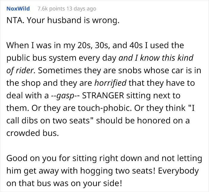 Man Tells Pregnant Woman The Bus Seat Is "Taken" By His Hand, So She Just Sits On It, Drama Ensues