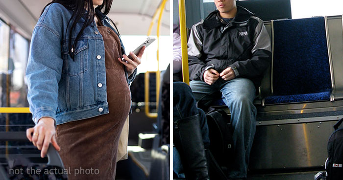 Man Tells Pregnant Woman The Bus Seat Is “Taken” By His Hand, So She Just Sits On It, Drama Ensues