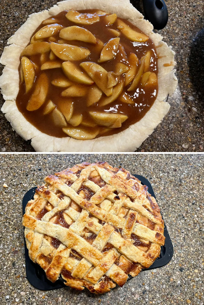 My Mom Is Going Through Chemotherapy And Never Knows What To Eat. This Morning She Asked For A Homemade Apple Pie. After Asking If I Could Buy Her One, I Made My First Pie