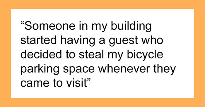 Sick And Tired Of Someone Using Their Parking Space, This Guy Locks The Stranger’s Bike And Notes Start Arriving