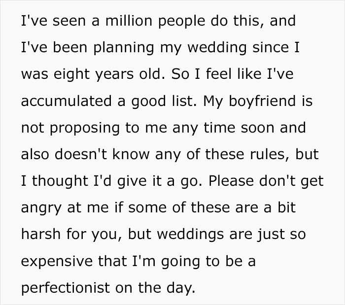 "No Boring People": Woman Goes Viral For Listing 13 Rules For Guests At Her Future Wedding "No Boring People": Woman Goes Viral For Listing 13 Rules For Guests At Her Future Wedding