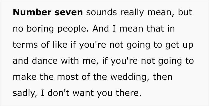 "No Boring People": Woman Goes Viral For Listing 13 Rules For Guests At Her Future Wedding "No Boring People": Woman Goes Viral For Listing 13 Rules For Guests At Her Future Wedding