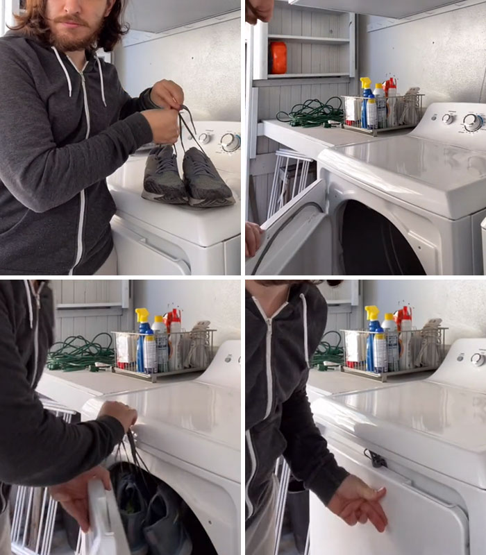 Cómo se supone que debes colocar los zapatos en la secadora