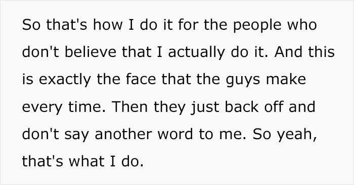 “If You Can Creep Them Out, They Leave You Alone”: Woman Shares The Creepy Things She Says To Men Who Bother Her On The Street “If You Can Creep Them Out, They Leave You Alone”: Woman Shares The Creepy Things She Says To Men Who Bother Her On The Street