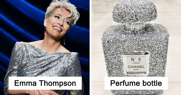 Twitter User Shows Actress Emma Thompson Side By Side With Matching Perfume Bottles, And It’s Just Hilariously Accurate (18 Pics)