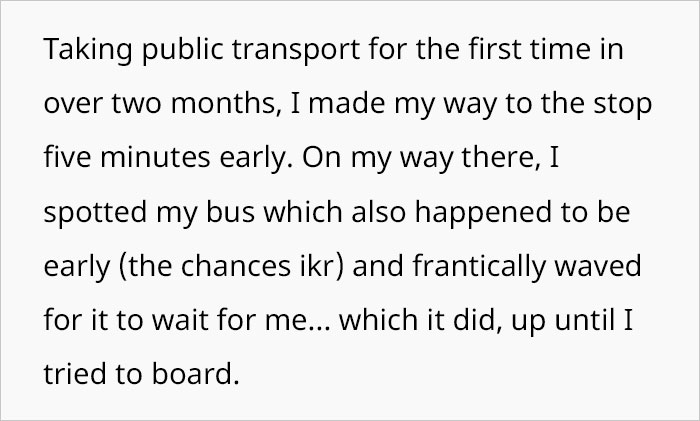 Bus Driver Waited Just To Shut The Door In Front Of Man’s Face, A Kind-Hearted Person Gives Him A Lift And He Meets The Driver Again Bus Driver Waited Just To Shut The Door In Front Of Man’s Face, A Kind-Hearted Person Gives Him A Lift And He Meets The Driver Again