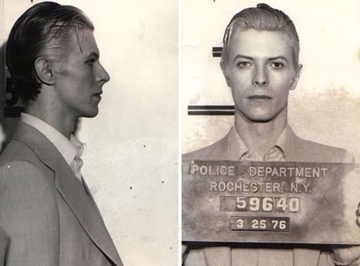 David Bowie’s Mugshots From 1976. He Was Arrested In Rochester For Pot Possession